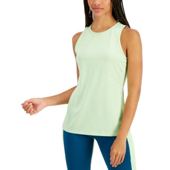 Ideology Tops - Ideology womens Heathered Keyhole-Back Tank Top green XS